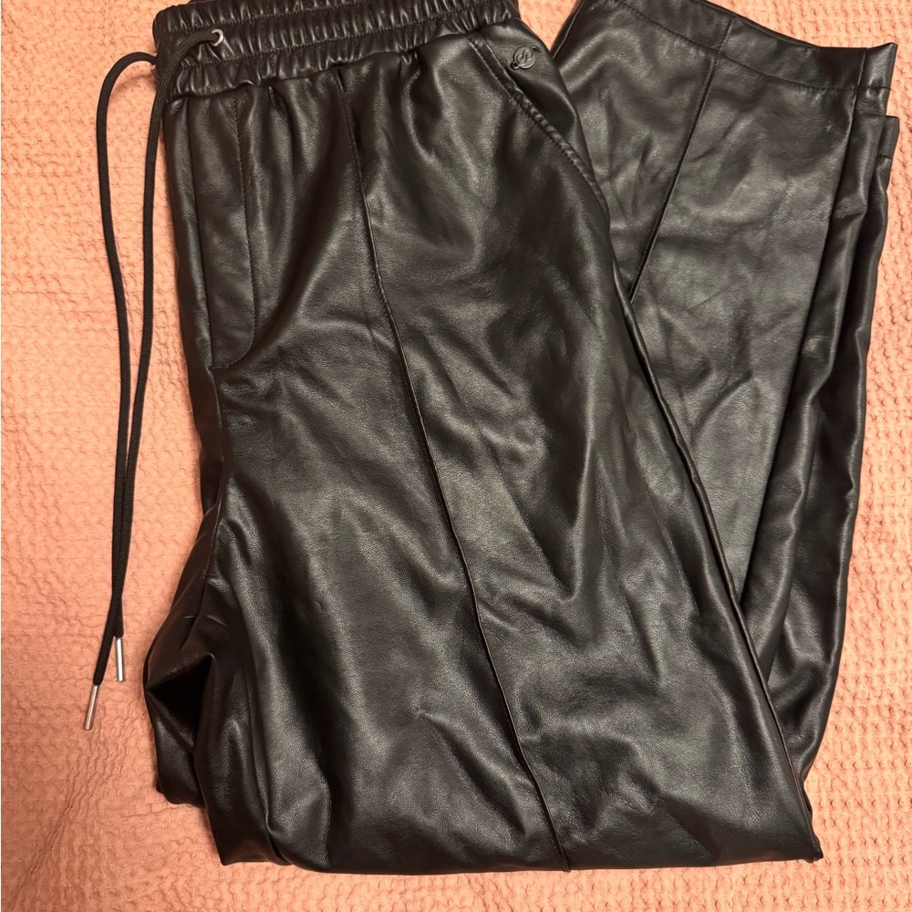 CALIA by Carrie Underwood Faux Leather Joggers in Black